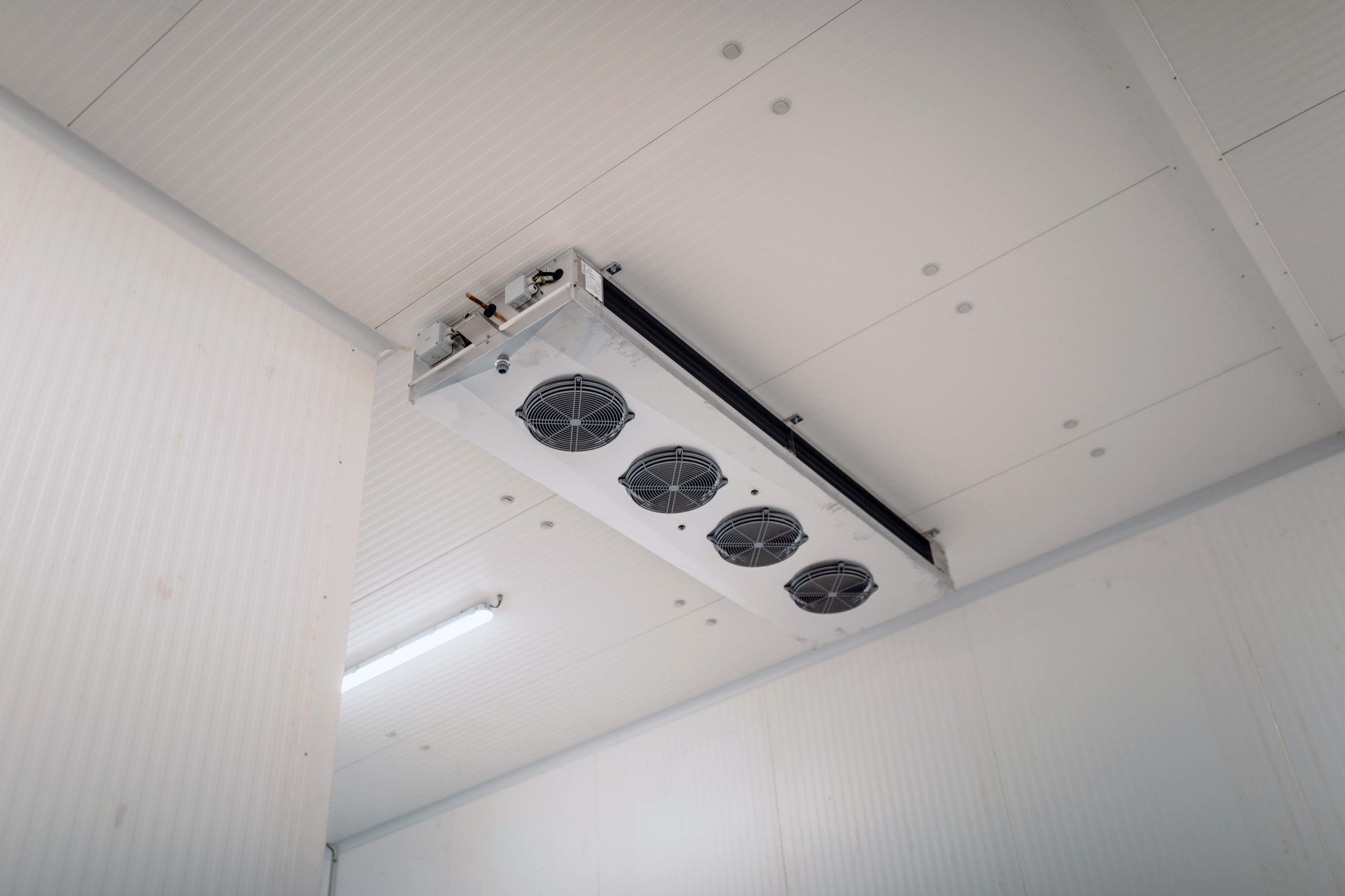 Refrigeration chamber for food storage. Installation for the production of ice. Refrigeration equipment for production.